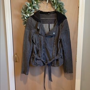 Free People Hooded Moto Jacket